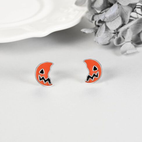 Ghost/Pumpkin/Skull Earrings Sterling Silver Halloween Earrings Ghost Jewelry Halloween Gifts for Women Girls in Saudi Arabia