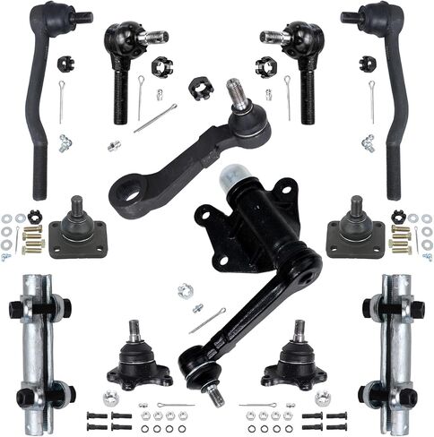 Detroit Axle - Front 12pc Suspension Kit for 86-89 Toyota 4Runner Pickup, 4 Tie Rod Ends 4 Ball Joints 2 Idler & Pitman Arms 2 Adjusting Sleeves 1986 1987 1988 1989 Replacement in Saudi Arabia