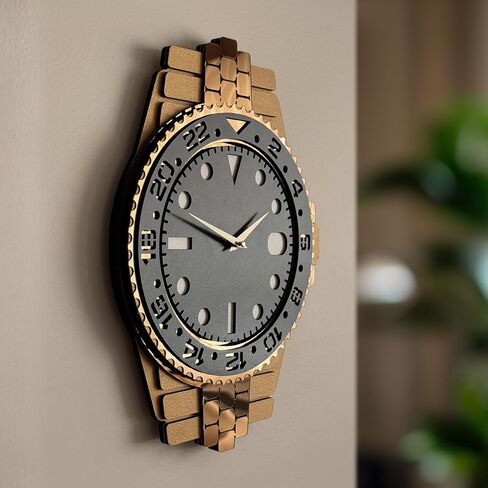 Luxury Themed Wooden Wall Clock, Modern Design, Wall Clock for Luxury Style, Large Analog Silent Clock, Unique Home Decoration and Home Gifts in Saudi Arabia