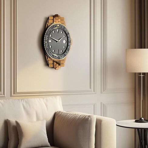 Luxury Themed Wooden Wall Clock, Modern Design, Wall Clock for Luxury Style, Large Analog Silent Clock, Unique Home Decoration and Home Gifts in Saudi Arabia