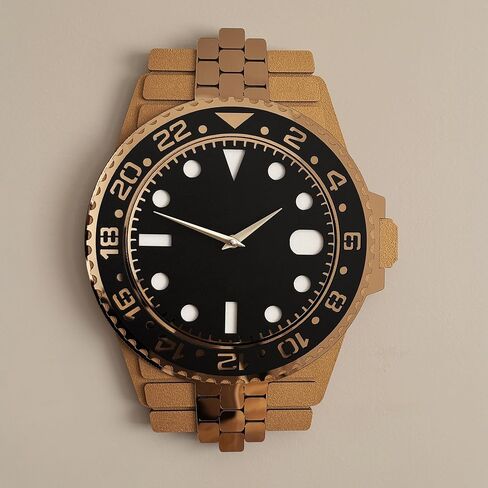Luxury Themed Wooden Wall Clock, Modern Design, Wall Clock for Luxury Style, Large Analog Silent Clock, Unique Home Decoration and Home Gifts in Saudi Arabia