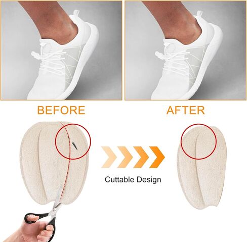 4 Pairs Tongue Pads for Shoes,Heel Cushions for Womens Shoes, Non Slip Heel Inserts,Size Large, Reduce Friction in Saudi Arabia