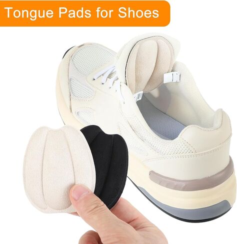 4 Pairs Tongue Pads for Shoes,Heel Cushions for Womens Shoes, Non Slip Heel Inserts,Size Large, Reduce Friction in Saudi Arabia