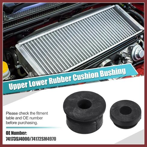 4pcs Upper Lower Rubber Cushion Bushing Radiator Mount Insulator for Honda Accord 1990-2020 for Honda Civic 92-20 for Honda Odyssey 95-21 No.74173SJ4000/74172SM4970 Replace Parts in Saudi Arabia