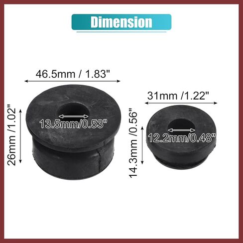 4pcs Upper Lower Rubber Cushion Bushing Radiator Mount Insulator for Honda Accord 1990-2020 for Honda Civic 92-20 for Honda Odyssey 95-21 No.74173SJ4000/74172SM4970 Replace Parts in Saudi Arabia