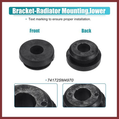 4pcs Upper Lower Rubber Cushion Bushing Radiator Mount Insulator for Honda Accord 1990-2020 for Honda Civic 92-20 for Honda Odyssey 95-21 No.74173SJ4000/74172SM4970 Replace Parts in Saudi Arabia