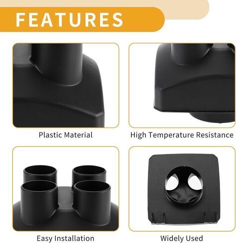 1 Pc Car Warm Air Vent Outlet Car Truck RV Bus Van Boat Warm Air Ducting Vent Outlet Cover Plastic 75mm 42mm in Saudi Arabia