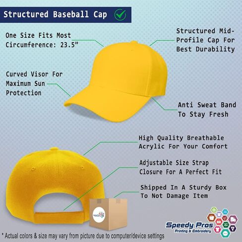 Baseball Cap I'll Bring The Butter Acrylic Dad Hats for Men & Women Golden Yellow in Saudi Arabia