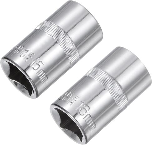 مقبس ضحل 6 نقاط من Uxcell، محرك 1/2 بوصة 23 مم 24 مم مقبس ضحل Cr-V مقبس متري لإصلاح السيارات يدويًا in Saudi Arabia