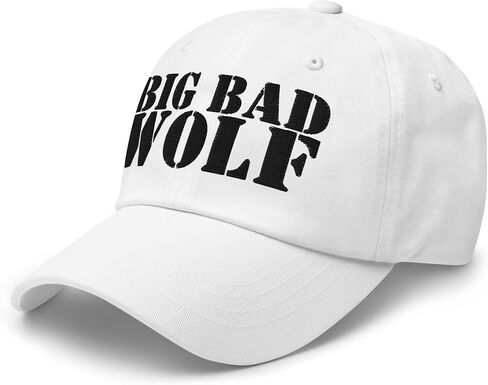 NG Big Bad Wolf Embroidered Curved Bill Cap Relaxed Fit Low Crown Adjustable Funny Wolf Dad Hat in Saudi Arabia
