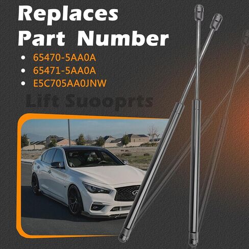 2 Pcs 14.93 in Front Hood Struts Lift Supports Compatible with Nissan Murano 15-18 Shock Gas Spring Prop Rod Cylinder Replaces E5C705AA0JNW 654705AA0A 654715AA0A in Saudi Arabia