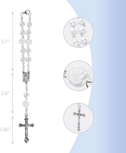 صندوق تذكار My First Rosary Blue من kullder، هدايا المعمودية الكاثوليكية للأولاد، هدايا المناولة الأولى المباركة للأطفال للأولاد أو البنات، التعميد وحفلة استقبال الطفل من العرابين - أزرق in Kuwait