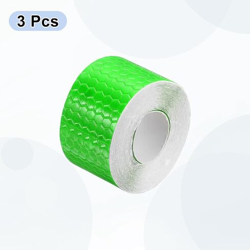 HARFINGTON 3 Rolls Reflective Tape 1" x 118" High Visibility Reflective Adhesive Stickers Outdoor Waterproof for Trailer Trucks Bike Car Motorcycle Helmet Mailbox, Green in Saudi Arabia