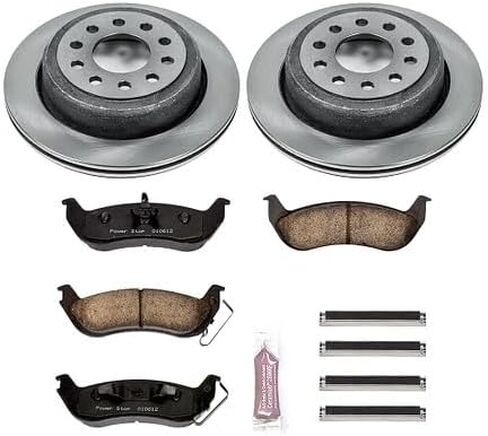 Power Stop CRK5293 Coated Brake Rotor & Ceramic Brake Pads- rear For Lincoln Town Car 2003-2011 [Model Specific] in Saudi Arabia