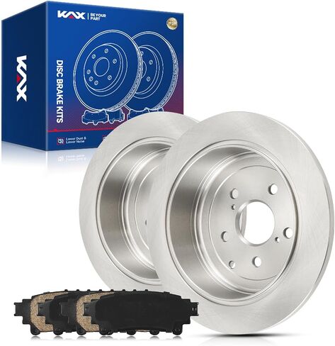 طقم الفرامل الخلفية من KAX، وسادات فرامل ودوارات من السيراميك من ألياف الكربون | يناسب Ford Explorer 2006-2010، Ford Explorer Sport Trac 2007-2010، Mercury Mountaineer 2006-2010، مجموعة فرامل بديلة للسيارات in Kuwait