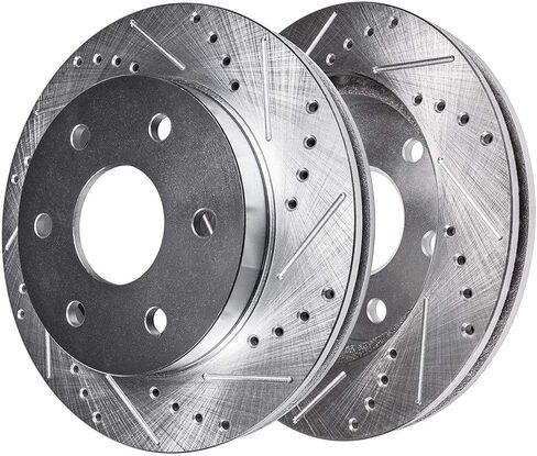 Detroit Axle - Brake Kit for Chevy GMC Silverado Suburban Sierra 1500 Yukon Avalanche Escalade Drilled Disc Brakes Rotors Ceramic Brake Pads Replacement : 12.99" inch Front & 13.58" inch Rear Rotor in Saudi Arabia