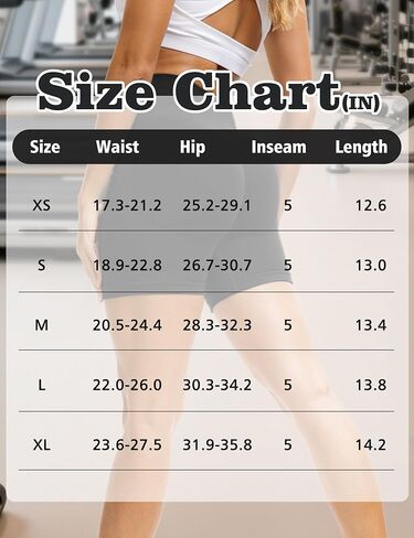 Mid Rise Scrunch Butt Lifting Shorts for Women Seamless Workout Biker Yoga Gym Compression Shorts 5" in Saudi Arabia