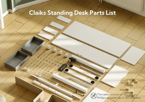 مكتب واقف من YDN مع أدراج، مكتب واقف مقاس 55 بوصة قابل للتعديل بارتفاع قابل للتعديل، مكتب صغير قابل للتعديل مع مساحة تخزين ورف، أبيض in Kuwait