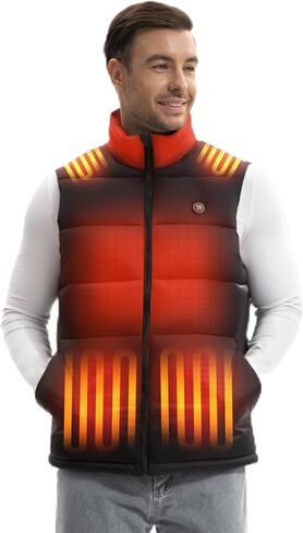 Heated Vest Men with Battery Pack Included 16000mAh, Lightweight 15-Zones Electric Warming Heating Vests for Winter in Saudi Arabia