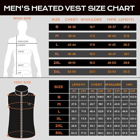 Heated Vest Men with Battery Pack Included 16000mAh, Lightweight 15-Zones Electric Warming Heating Vests for Winter in Saudi Arabia