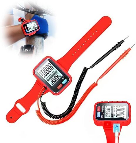 Wristband Multimeter Digital Tester – Portable Smart Multimeter & Analyzers with Backlight, High-Precision Voltage Current Resistance Capacitance Tester, Continuity Testing for Electricians in Saudi Arabia