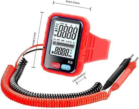 Wristband Multimeter Digital Tester – Portable Smart Multimeter & Analyzers with Backlight, High-Precision Voltage Current Resistance Capacitance Tester, Continuity Testing for Electricians in Saudi Arabia