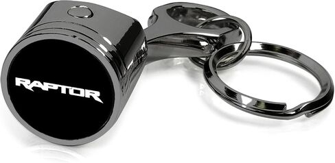 iPick Image for Ford F-150 Raptor Logo in Black on Black Engine Piston and Rod Metal Key Chain in Saudi Arabia