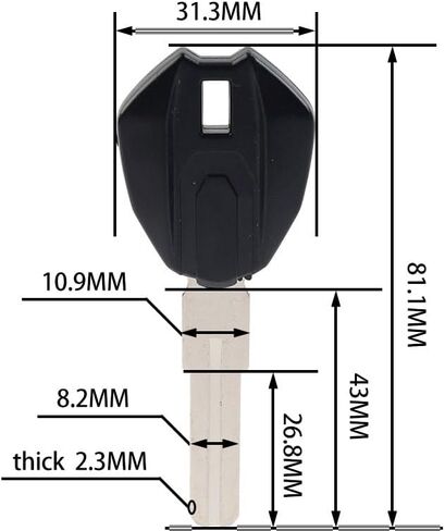 GZYF Black Uncut Blank Key Replacement Motorcycle Key Uncut Replacement for Ducati Monster 659 696 795 796 1100 in Saudi Arabia
