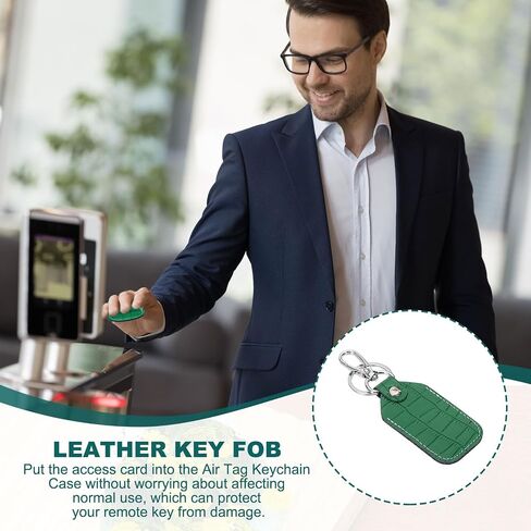 PATIKIL Leather Key Fob Genuine Leather Keys Cover RFID Key Fob Protector Air Tag Holder Case in Saudi Arabia