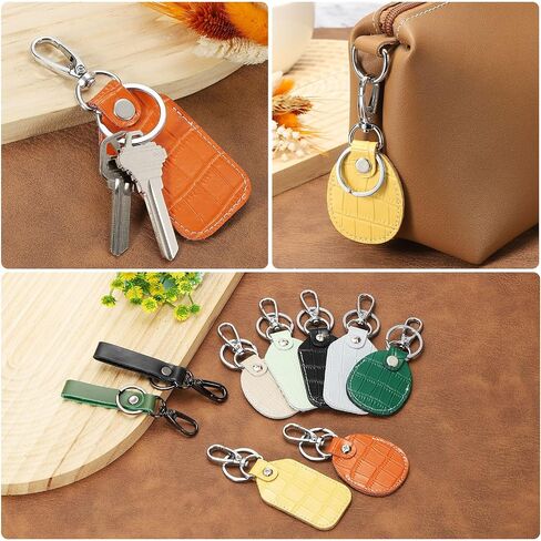 PATIKIL Leather Key Fob Genuine Leather Keys Cover RFID Key Fob Protector Air Tag Holder Case in Saudi Arabia