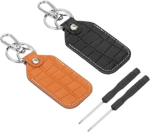PATIKIL Leather Key Fob Genuine Leather Keys Cover RFID Key Fob Protector Air Tag Holder Case in Saudi Arabia