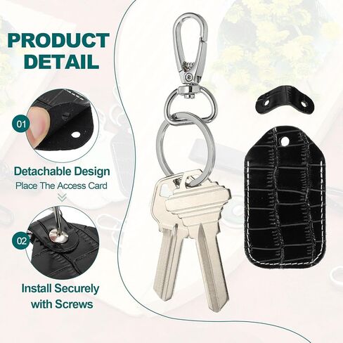 PATIKIL Leather Key Fob Genuine Leather Keys Cover RFID Key Fob Protector Air Tag Holder Case in Saudi Arabia