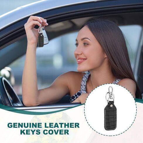 PATIKIL Leather Key Fob Genuine Leather Keys Cover RFID Key Fob Protector Air Tag Holder Case in Saudi Arabia
