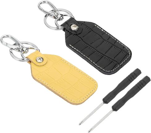 PATIKIL Leather Key Fob Genuine Leather Keys Cover RFID Key Fob Protector Air Tag Holder Case in Saudi Arabia