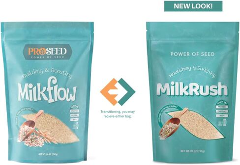 Milkrush Lactation Support for Breastfeeding - Oats Seeds & Almond Lactation Drink Mix - Milk Booster for Breastfeeding Superfood Mix with Omega 3, Iron & Calcium - Kosher Certified - 12oz Bag in Saudi Arabia