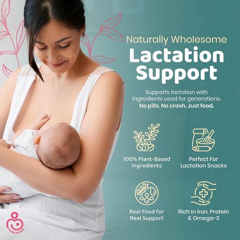 Milkrush Lactation Support for Breastfeeding - Oats Seeds & Almond Lactation Drink Mix - Milk Booster for Breastfeeding Superfood Mix with Omega 3, Iron & Calcium - Kosher Certified - 12oz Bag in Saudi Arabia