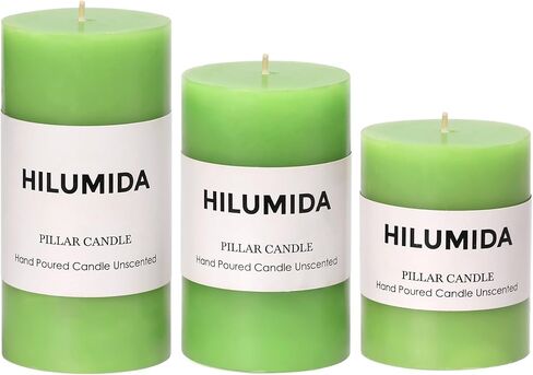 Black Pillar Candles Set of 3, Black Candles for Halloween Decorations, Width 3" High 4" 5" 6" Unscented Smokeless Soy Wax Candle, Suitable for Gothic, Industrial, Minimalist and Dark Style Candle in Saudi Arabia