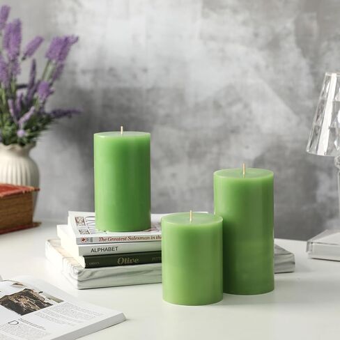 Black Pillar Candles Set of 3, Black Candles for Halloween Decorations, Width 3" High 4" 5" 6" Unscented Smokeless Soy Wax Candle, Suitable for Gothic, Industrial, Minimalist and Dark Style Candle in Saudi Arabia