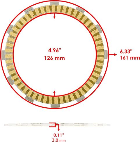 Caltric Clutch Friction Steel Plates Compatible with Suzuki DL1000 V-Strom VStrom 1000 2002 2003 2004 2005-2012 in Saudi Arabia