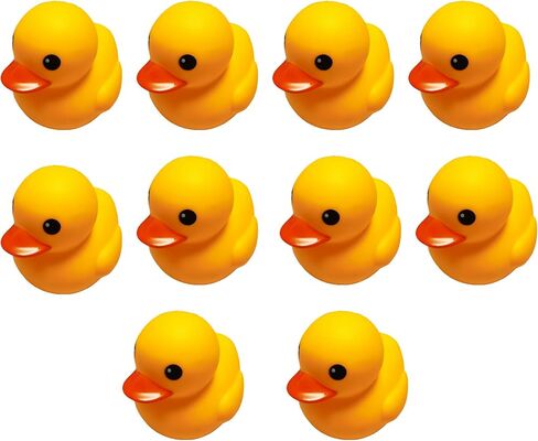 Yellow Rubber Ducks, Without Holes Bath Toys - Floating Waterproof Duckies Gift for Baby Showers, Infants, Kids & Toddlers, Party Decorations, 2 inches (10 pcs) in Kuwait
