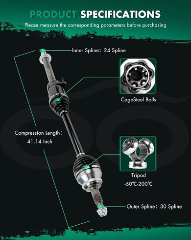 CV Axle Shaft Assembly Front Right Fit For Toyota for Sienna 3.5L 2017-2019 4341008091, 4341008092,TO-8437,NCV69197, TO8437 FWD in Saudi Arabia