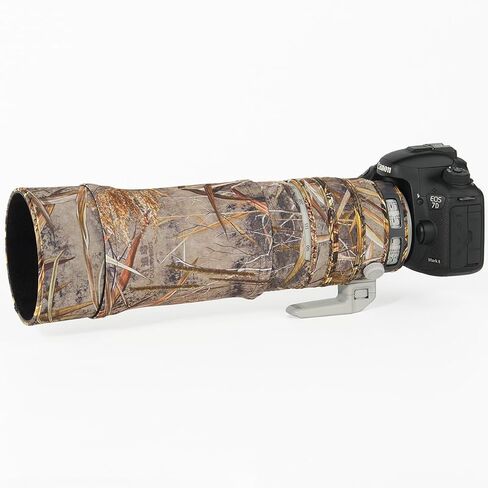 مطاردة الطيور الممولة معطف العدسة المقاومة للماء لـ Sony Fe 100-400mm F4.5-5.6 GM غطاء واقعي للعدسة مقاومة للطير (مموهة خضراء عسكرية ، مع 1.4X TC (SEL14TC)) in Saudi Arabia