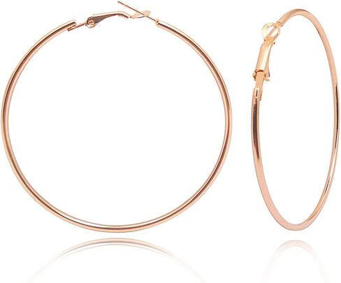 Stainless Steel Gold Hoop Earrings for Women Hypoallergenic Plated Earrings Jewelry in Saudi Arabia
