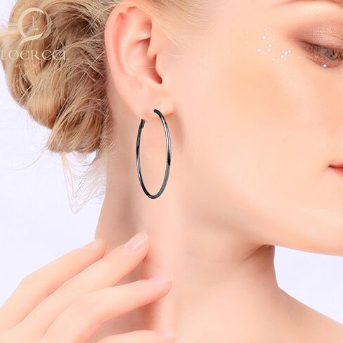 Stainless Steel Gold Hoop Earrings for Women Hypoallergenic Plated Earrings Jewelry in Saudi Arabia