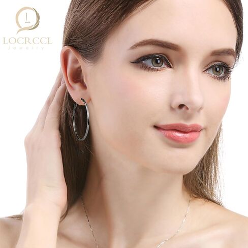 Stainless Steel Gold Hoop Earrings for Women Hypoallergenic Plated Earrings Jewelry in Saudi Arabia