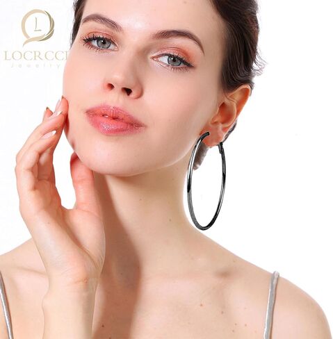 Stainless Steel Gold Hoop Earrings for Women Hypoallergenic Plated Earrings Jewelry in Saudi Arabia