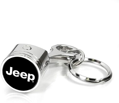 iPick Image Made for Jeep Chrome Finish Engine Piston and Rod Metal Key Chain in Saudi Arabia