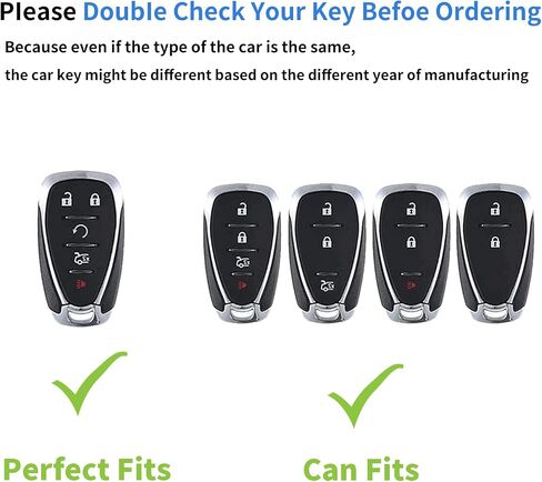 for Chevy Key Fob Cover Genuine Leather with Keychain,Leather Key Case Protector Compatible with 2016-2019 Chevy Malibu Camaro Cruze Traverse Spark Sonic 2020 2021 Blazer in Saudi Arabia