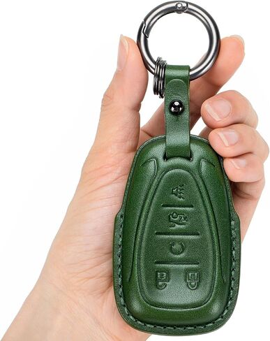 for Chevy Key Fob Cover Genuine Leather with Keychain,Leather Key Case Protector Compatible with 2016-2019 Chevy Malibu Camaro Cruze Traverse Spark Sonic 2020 2021 Blazer in Saudi Arabia