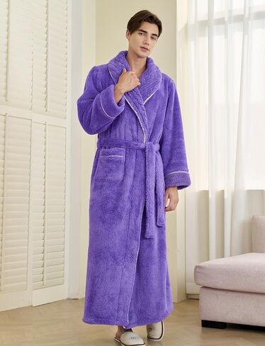 Soft Warm Teddy Fleece Bathrobe Long Plush Robe for Women in Saudi Arabia